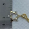14k solid Gold Magen David Diamond cut 21.5 inches 1.5 mm