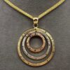 14k Gold Circles of Life Necklace Diamond Cut , 14k Multiple color necklace ,Circle of Life , 19.5",1.5mm , For her, Birthday Gift