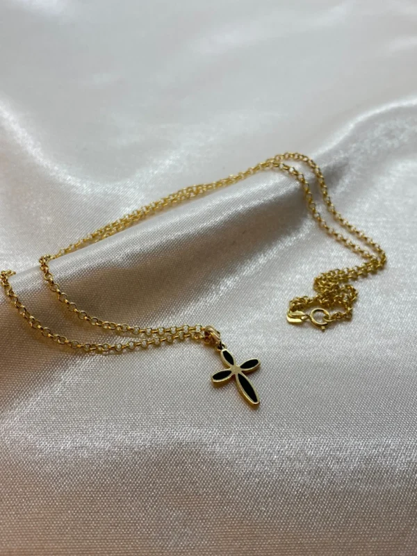 14k Gold Cross Necklace 19,5”,2mm , Cross pendant, Jesus Necklace, Christian Necklace ,Gift For Her