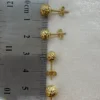 14k Gold Stud Ball Earring Diamond Cut , 14k Real Gold Earring , For her ,Birthday Gift , For Mom , Real Gold Stud earring ,Everyday Earring