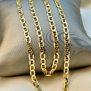 14k Gold ANCHOR CHAIN Necklace,4mm ,Mariner chain Active, 14k Real Gold chain, 14k Gold Mariner necklace ,gift necklace, Christmas Gift