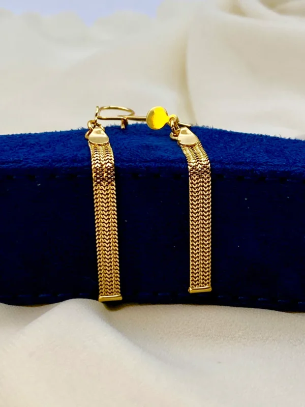 18k Gold Tassel Earrings ,Gold Dangle Earrings ,18k Dangle drop Earring , Fringe Earrings , 18k Real Gold Earring , Gift Earring, For mum .