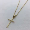 18k solid Gold cross necklace 20 inches