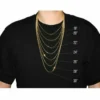18k Gold cross necklace 19.5 inches, 2mm, Diamond cu, for her, for him, Gift .