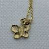 14k solid Gold butterfly necklace 20 inches