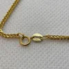 18k Solid Gold Franco Cross Necklace, Diamond cut and shiny, different size sizes available