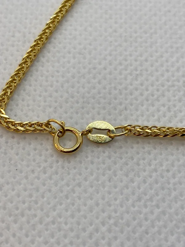 18k Solid Gold Franco Cross Necklace, Diamond cut and shiny, different size sizes available
