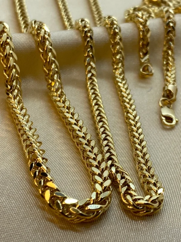 14k Gold Franco Chain Diamond Cut,4 mm,20", Gold Franco chain, Trending Gold chain,14k real Gold, for Him, for her, Birthday Gift.