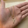 14k solid gold scissor pendant with 18k necklace 19.5 inches ,Scissor Necklace - 14k Gold, Scissor jewelry, Hairstylist, Fashion Hair cut