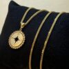 14K solid gold Compass necklace, compass jewelry, solid gold necklace, compass charm, personalized compass, custom pendant, traveler gift
