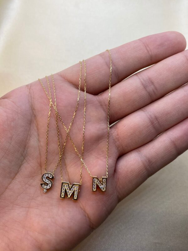 14K Solid Gold initial Necklace - Personalized Letter Necklace - Custom Name Necklace - Personalized Gift for Her -gift