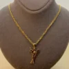 14k solid gold scissor pendant with 18k necklace 19.5 inches ,Scissor Necklace - 14k Gold, Scissor jewelry, Hairstylist, Fashion Hair cut