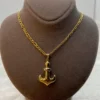 18k Gold Anchor Necklace,19.5",2mm / Gold Anchor Necklace/ Anchor Necklace/ Ship Anchor Necklace/ 18k Gold Anchor Necklace/ Birthday Gift