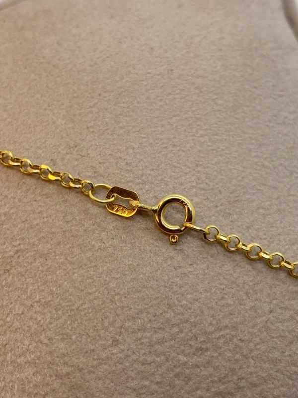 18k Gold Axe Necklace with Rolo chain 19.5", 2mm, symbol of victory ,bravery and power ,Power Axe Pendant , For him, For Her