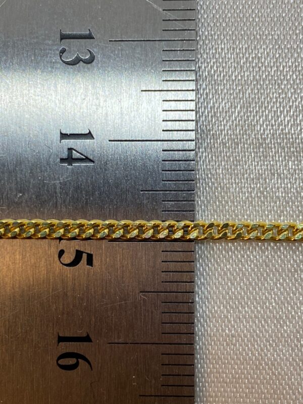 18k GOLD Curb Link Chain Necklace, Bracelet ,2MM ,Real Gold Curb Chain, Ladies Gold Chain, 18k Gold Chain, For Him ,For Her, 18k Cuban Curb.