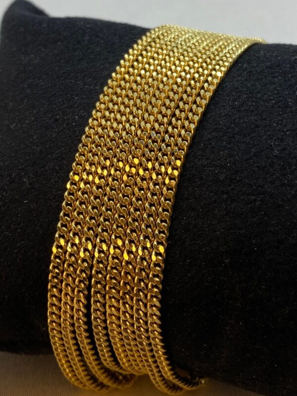 18k GOLD Curb Link Chain Necklace, Bracelet ,2MM ,Real Gold Curb Chain, Ladies Gold Chain, 18k Gold Chain, For Him ,For Her, 18k Cuban Curb.