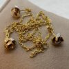 18k Gold Love Knot Diamond Cut Necklace and earrings, with 3 colors , 19.5",1.5mm , Handmade Jewelry Gift,18k love knot set, For Her.