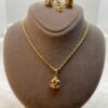 18k Gold Love Knot Diamond Cut Necklace and earrings, with 3 colors , 19.5",1.5mm , Handmade Jewelry Gift,18k love knot set, For Her.