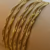 18k Real Gold Singapore chain 2.40mm ,Diamond cut and so shiny ,18k Gold Twisted chain , Gold Singapore chain, Unisex chain, Birthday Gift