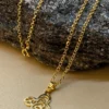 18k Gold Butterfly Necklace