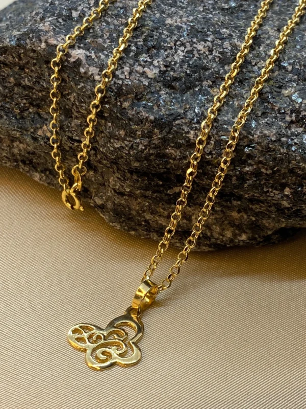 18k Gold Butterfly Necklace