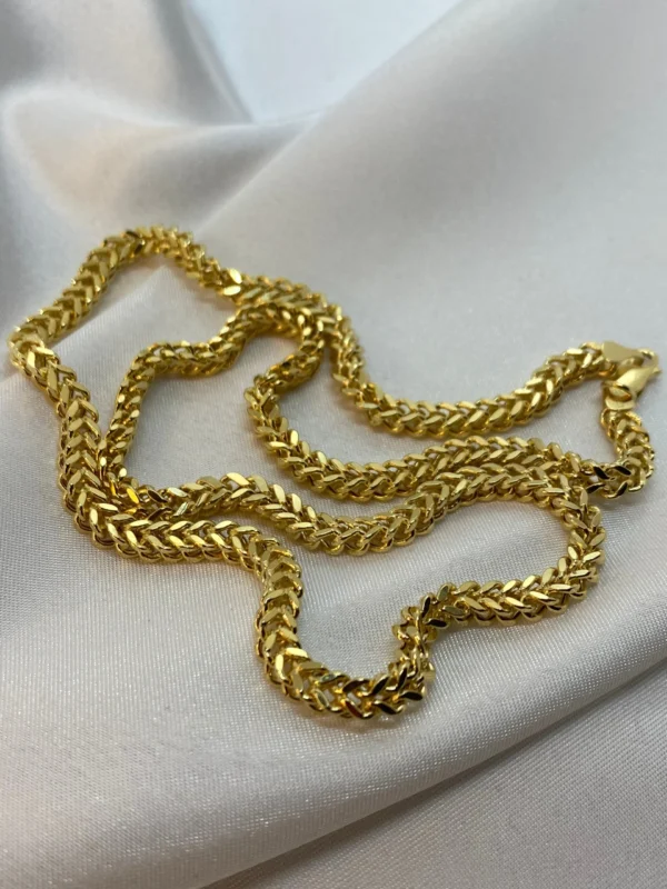14k Solid Gold Franco Chain Diamond Cut,4.40mm,20",21.5",Gold Franco chain, Trending Gold chain,14k real Gold, for Him,for her,Birthday gift