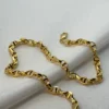 18k Gold ANCHOR CHAIN Bracelet, Anchor,4mm ,Mariner Gold Chain, Mariner chain , Real Gold ,For Her ,For Him ,Birthday Gift ,Christmas Gift.