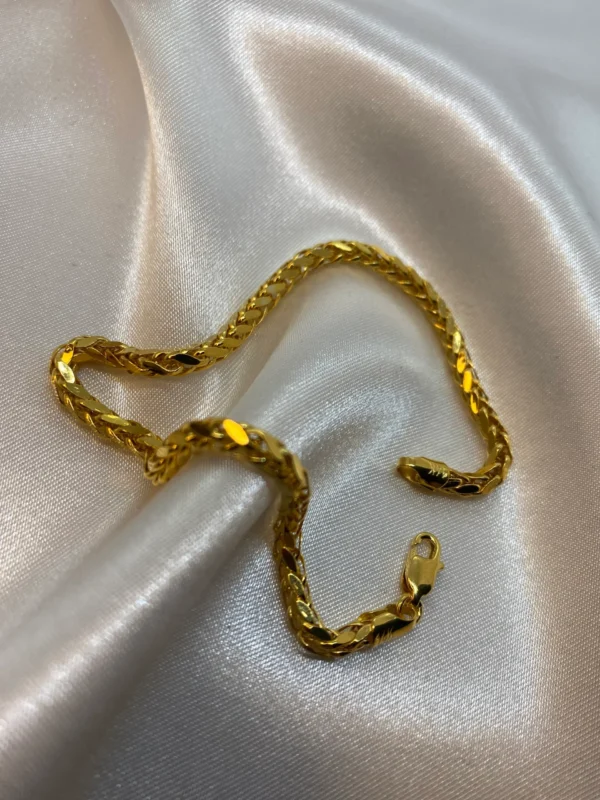 14k Real Gold Round Franco Bracelet, Diamond Cut, 8.5 ",3.5 mm width, For Him, For Her, Birthday Gift, Franco bracelet, Unique Bracelet.