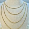 18k GOLD Curb Link Chain Necklace, Bracelet ,2MM ,Real Gold Curb Chain, Ladies Gold Chain, 18k Gold Chain, For Him ,For Her, 18k Cuban Curb.