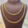 18k Solid Gold Rolo Chain,5mm ,18k Gold Rolo Chain, Gold Rolo chain, rolo chain, rolo chain necklace, Birthday Gift ,Anniversary Gift .