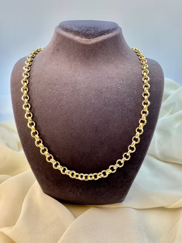 18k Solid Gold Rolo Chain,5mm ,18k Gold Rolo Chain, Gold Rolo chain, rolo chain, rolo chain necklace, Birthday Gift ,Anniversary Gift .