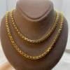 14K Real Gold Round Box Chain Necklace, 19.8" ,23.8" inches ,(3.5mm Thickness ),Real Gold Box Chain, Box Chain Gold, For Her, For Him.