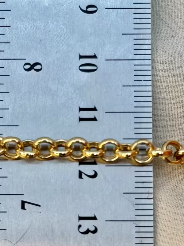 18k Solid Gold Rolo Chain,5mm ,18k Gold Rolo Chain, Gold Rolo chain, rolo chain, rolo chain necklace, Birthday Gift ,Anniversary Gift .