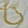 18K Gold Curb Bracelet,6.7MM ,Cuban Chain Bracelet-18K Curb Link Bracelet for Men & Women- Real 18k Gold- 7.5"Length - Birthday Gift.