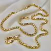 18K Solid Yellow Gold Box Chain Necklace, 20,22, inches , Real Gold Chain, Box Link Chain, Box Chain Gold, Birthday Gift ,Anniversary Gift .