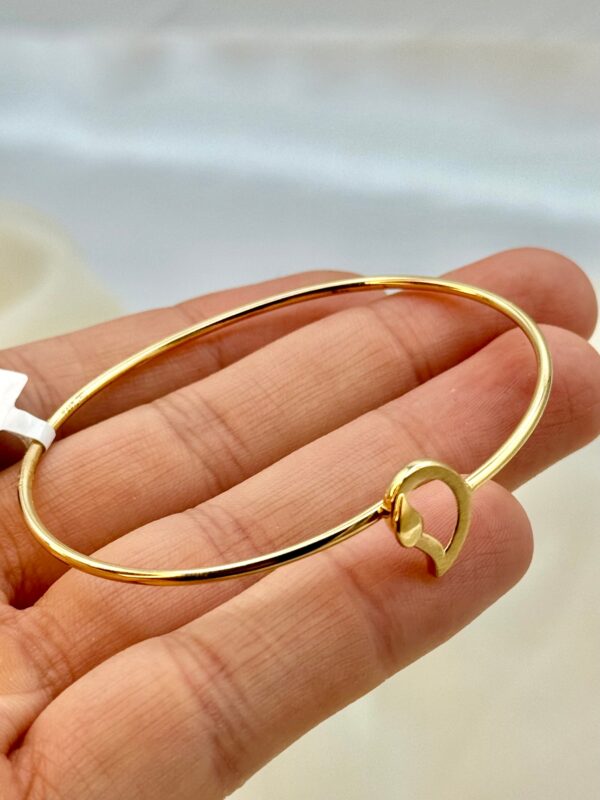 18k Gold Bangle , Gold Bangle Bracelet For Women ,Birthday Gift ,Best Jewelry, For Her, Anniversary Gift, Drop design Bangle .