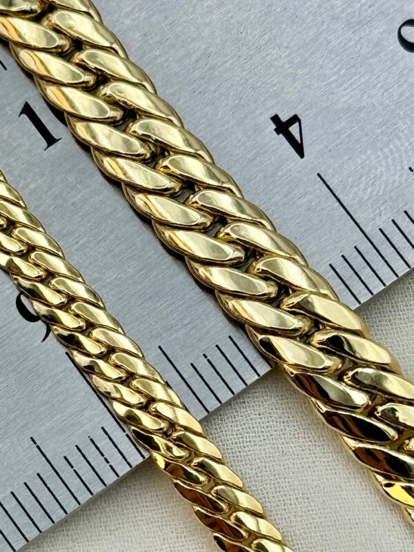 18k GOLD Curb Chain , Cuban Choker Chain Necklace 18",16",6.4MM ,4MM , Real Gold, Real Gold Chain, 18k Gold Chain, Gift ,anniversary Gift.
