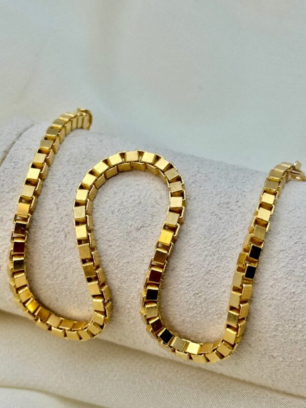 18k Solid Gold box Bracelet link , 2mm , 2.7 mm ,8” , box Bracelet , For Him ,Birthday Gift ,anniversary Gift, Christmas gift, For Her .