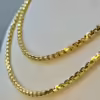 18K Solid Yellow Gold Box Chain Necklace, 20,22, inches , Real Gold Chain, Box Link Chain, Box Chain Gold, Birthday Gift ,Anniversary Gift .
