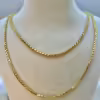 18K Solid Yellow Gold Box Chain Necklace, 20,22, inches , Real Gold Chain, Box Link Chain, Box Chain Gold, Birthday Gift ,Anniversary Gift .