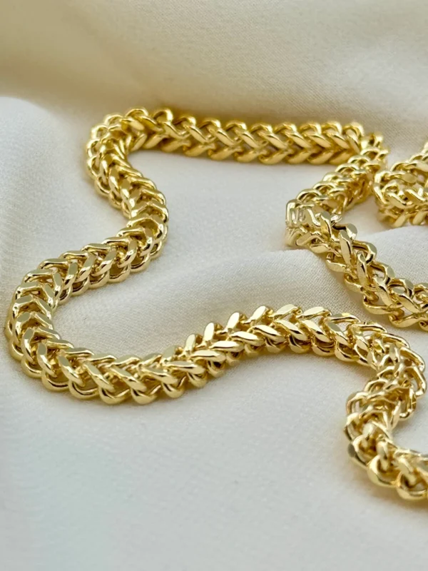 14k Solid Gold Franco Chain Diamond Cut,4.40mm,20",21.5",Gold Franco chain, Trending Gold chain,14k real Gold, for Him,for her,Birthday gift