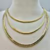 18k GOLD Curb Chain , Cuban Choker Chain Necklace 18",16",6.4MM ,4MM , Real Gold, Real Gold Chain, 18k Gold Chain, Gift ,anniversary Gift.