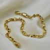 18k Gold ANCHOR CHAIN Bracelet, Anchor,4mm ,Mariner Gold Chain, Mariner chain , Real Gold ,For Her ,For Him ,Birthday Gift ,Christmas Gift.