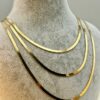 18k Solid Gold Herringbone Necklace, Bracelet, Snake Chain Necklace ,Herringbone Chain , Flat Snake Chain Choker, herringbone necklace.