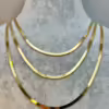 18k Solid Gold Herringbone Necklace, Bracelet, Snake Chain Necklace ,Herringbone Chain , Flat Snake Chain Choker, herringbone necklace.