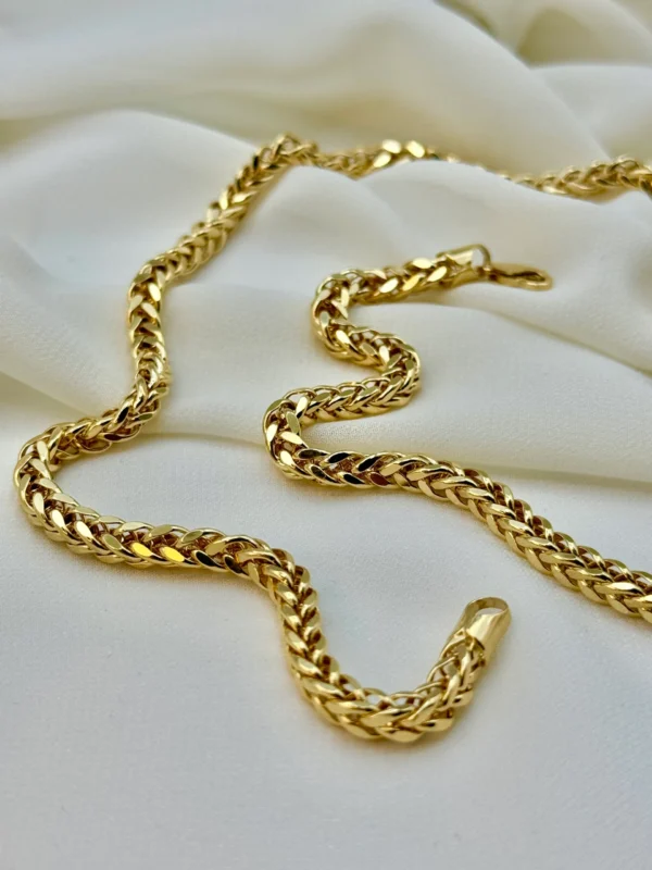 14k Gold Franco Chain Diamond Cut,4 mm,20", Gold Franco chain, Trending Gold chain,14k real Gold, for Him, for her, Birthday Gift.