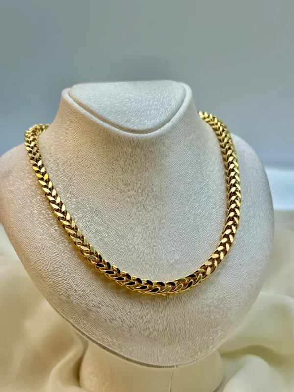 14k Gold Franco Chain Diamond Cut,4 mm,20", Gold Franco chain, Trending Gold chain,14k real Gold, for Him, for her, Birthday Gift.