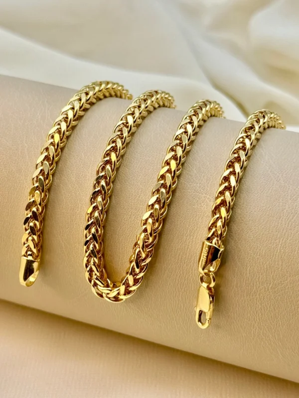 14k Gold Franco Chain Diamond Cut,4 mm,20", Gold Franco chain, Trending Gold chain,14k real Gold, for Him, for her, Birthday Gift.
