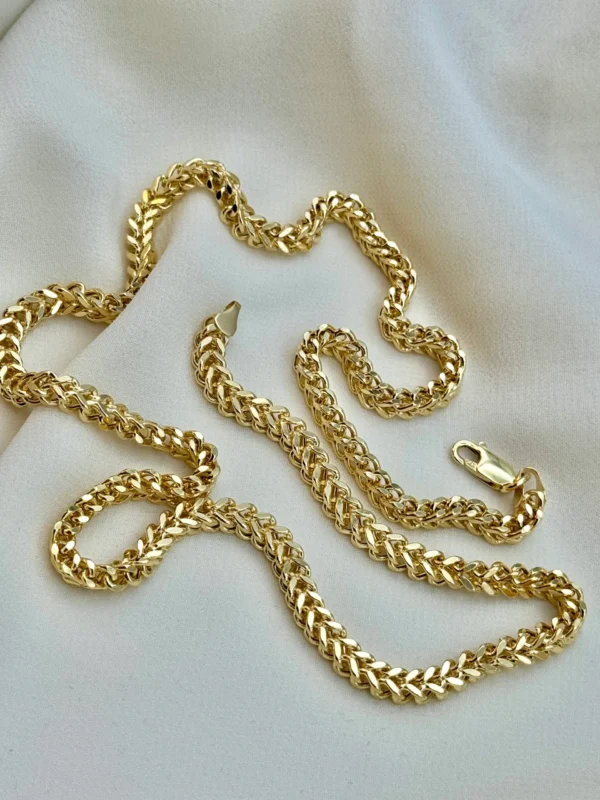 14k Solid Gold Franco Chain Diamond Cut,4.40mm,20",21.5",Gold Franco chain, Trending Gold chain,14k real Gold, for Him,for her,Birthday gift