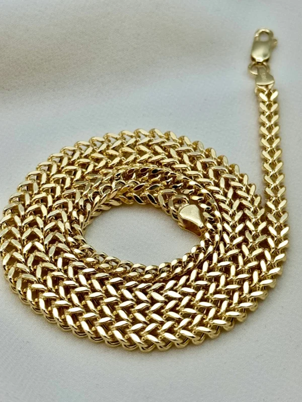 14k Solid Gold Franco Chain Diamond Cut,4.40mm,20",21.5",Gold Franco chain, Trending Gold chain,14k real Gold, for Him,for her,Birthday gift